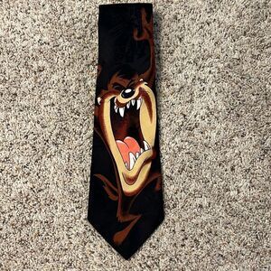 Vintage  Looney Tunes Mania Screaming Taz Tasmanian Devil Neck Tie